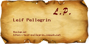 Leif Pellegrin névjegykártya